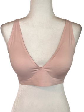 Splendid Gel Bonded Plunge Bra XL Blush Pink Wire Free Loungewear V-Neck